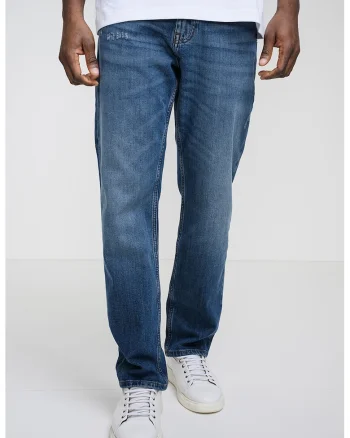 Blugi slim fit Troy Bo, Albastru melange