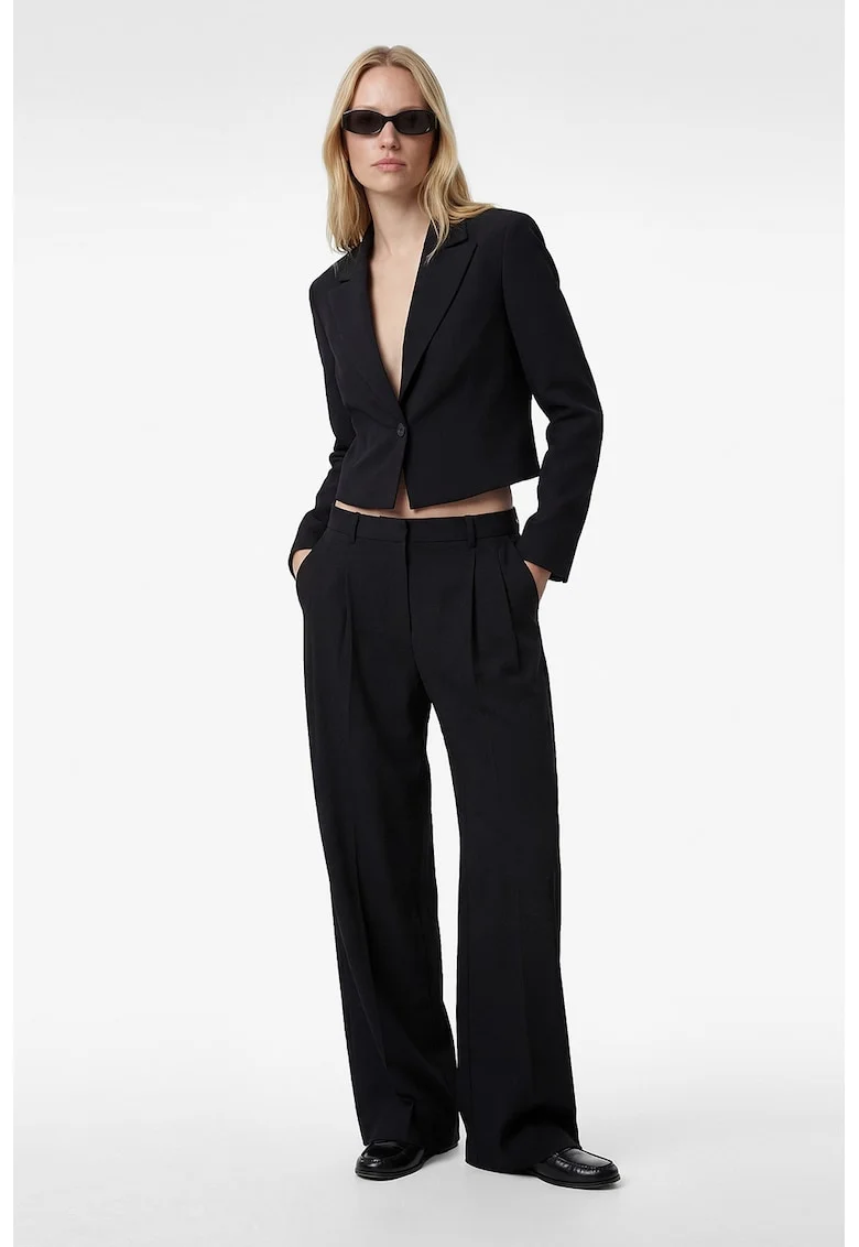 Sacou crop uni, Negru