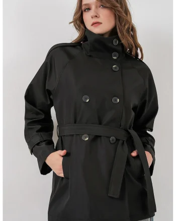 Trenci dama  Regular Fit, Negru
