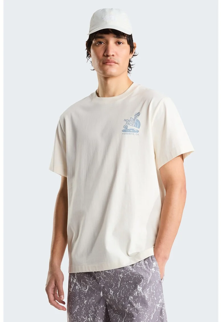 Tricou relaxed fit Stones, Albastru pastel/Alb murdar
