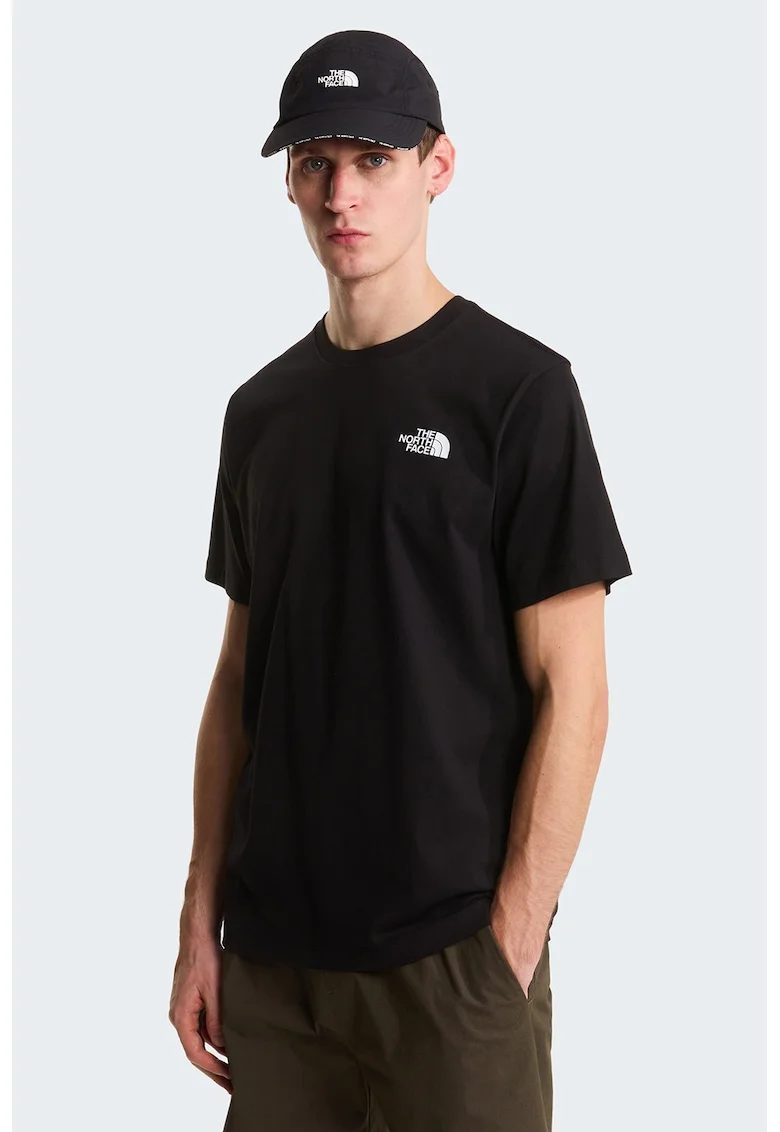 Tricou din bumbac North Faces, Alb/Negru/Albastru royal