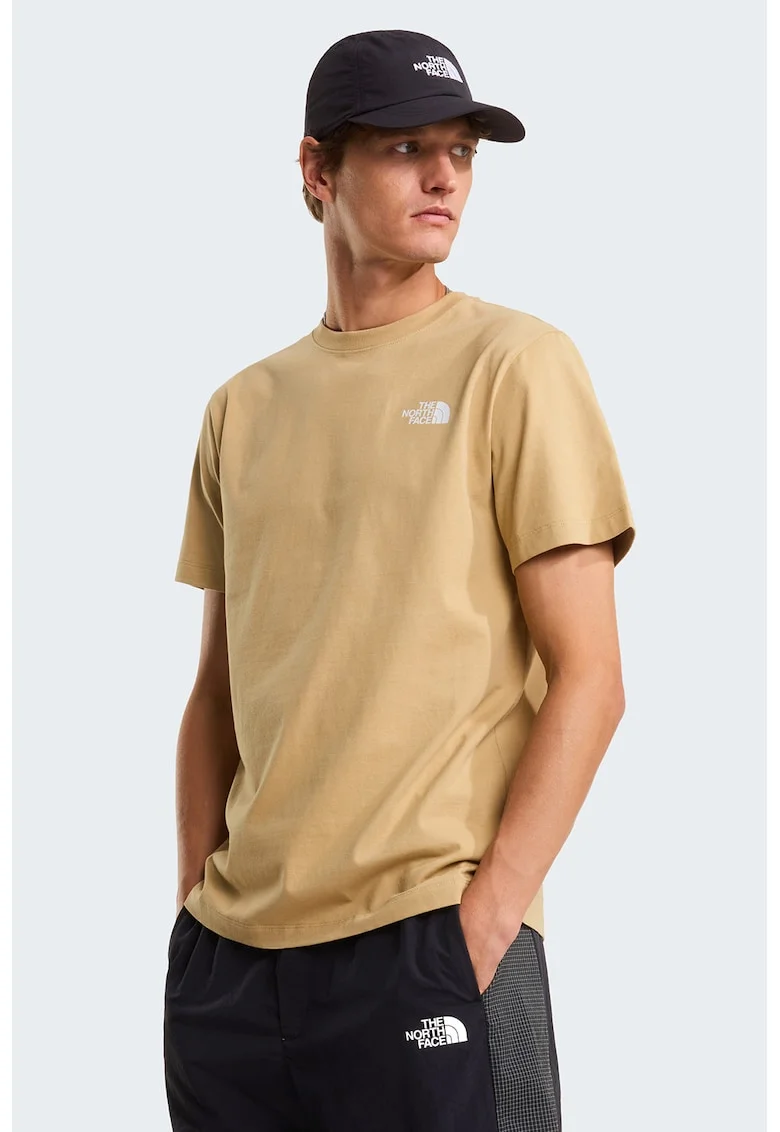 Tricou din bumbac North Faces, Alb/Portocaliu pal/Verde feriga