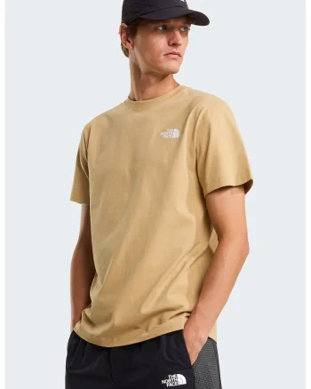 Tricou din bumbac North Faces, Alb/Portocaliu pal/Verde feriga