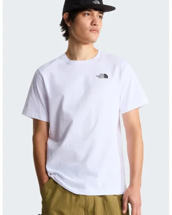 Tricou din bumbac North Faces, Alb/Gri antracit