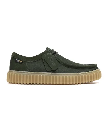 Pantofi casual din material textil cu garnituri de piele intoarsa Torhill, Verde englez