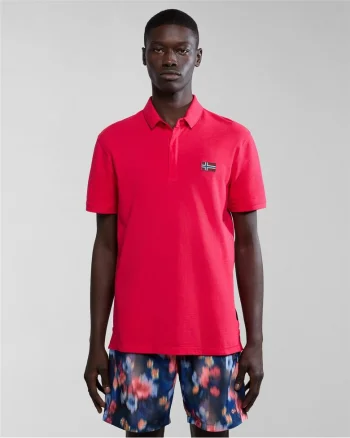 Tricou polo din bumbac cu aplicatie logo Ebea
