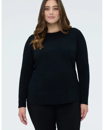 Pulover cu decolteu la baza gatului si model uni, Albastru ultramarin