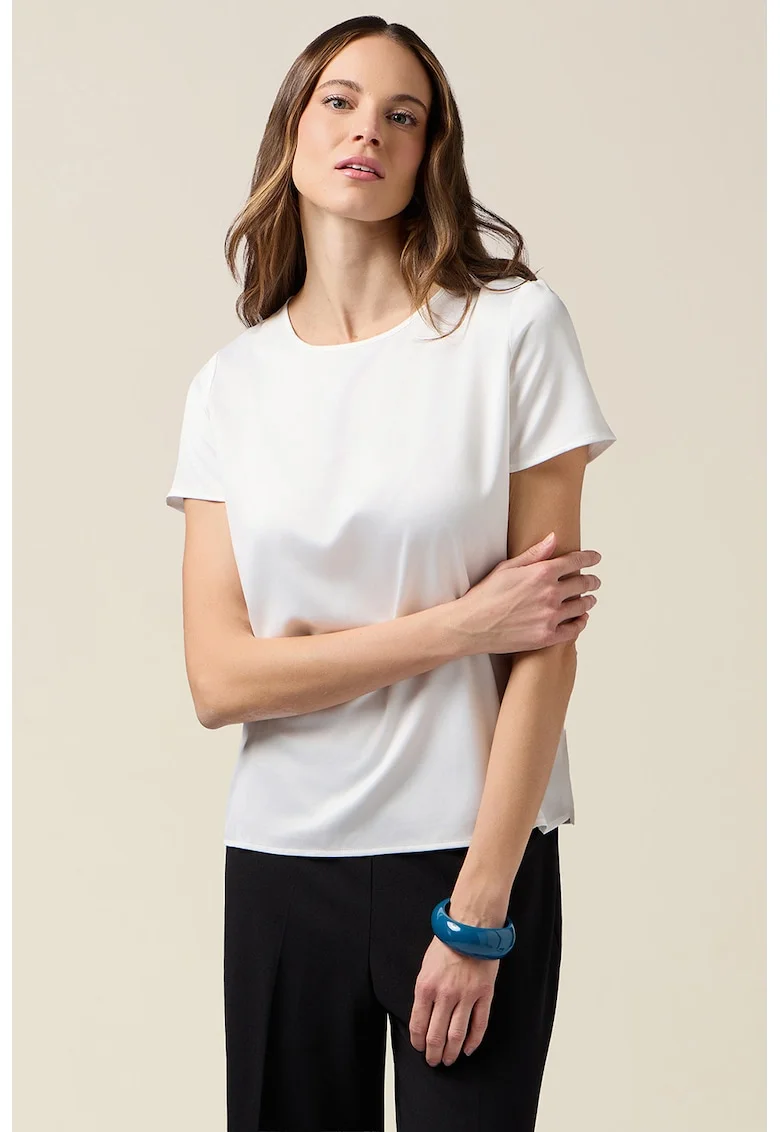 Tricou cu slituri laterale, Alb