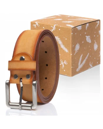 Cureaua Barbati,  SOPO-TT376 641, 100% Piele Naturala, Model Clasic, Catarama Din Metal, Reglabil, Reutilizabile, Pentru Pantaloni, Blugi, Rezistenta La Uzura Si Rezistenta La Zgarieturi, Lungime 85 Cm, Maro