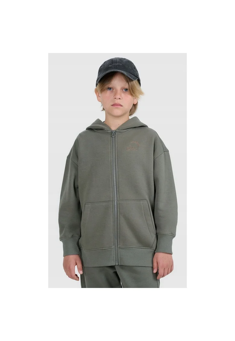 Hanorac copii  gluga, oversize, gri, bumbac