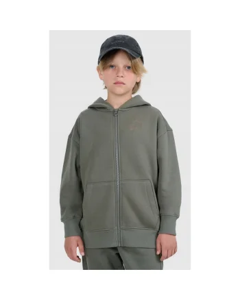 Hanorac copii  gluga, oversize, gri, bumbac