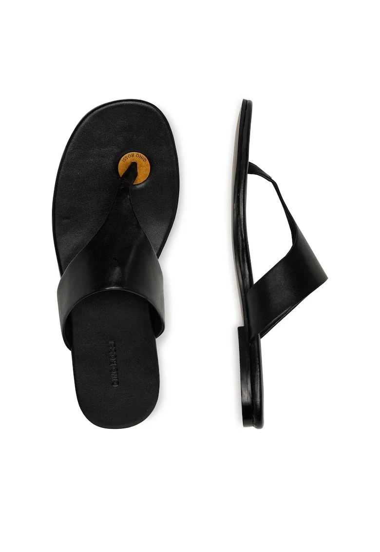 Slapi dama  ALAYA-119002, piele naturala, negru