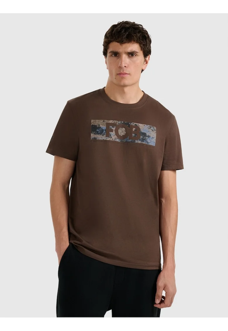 Tricou barbati  bumbac, culoare maro