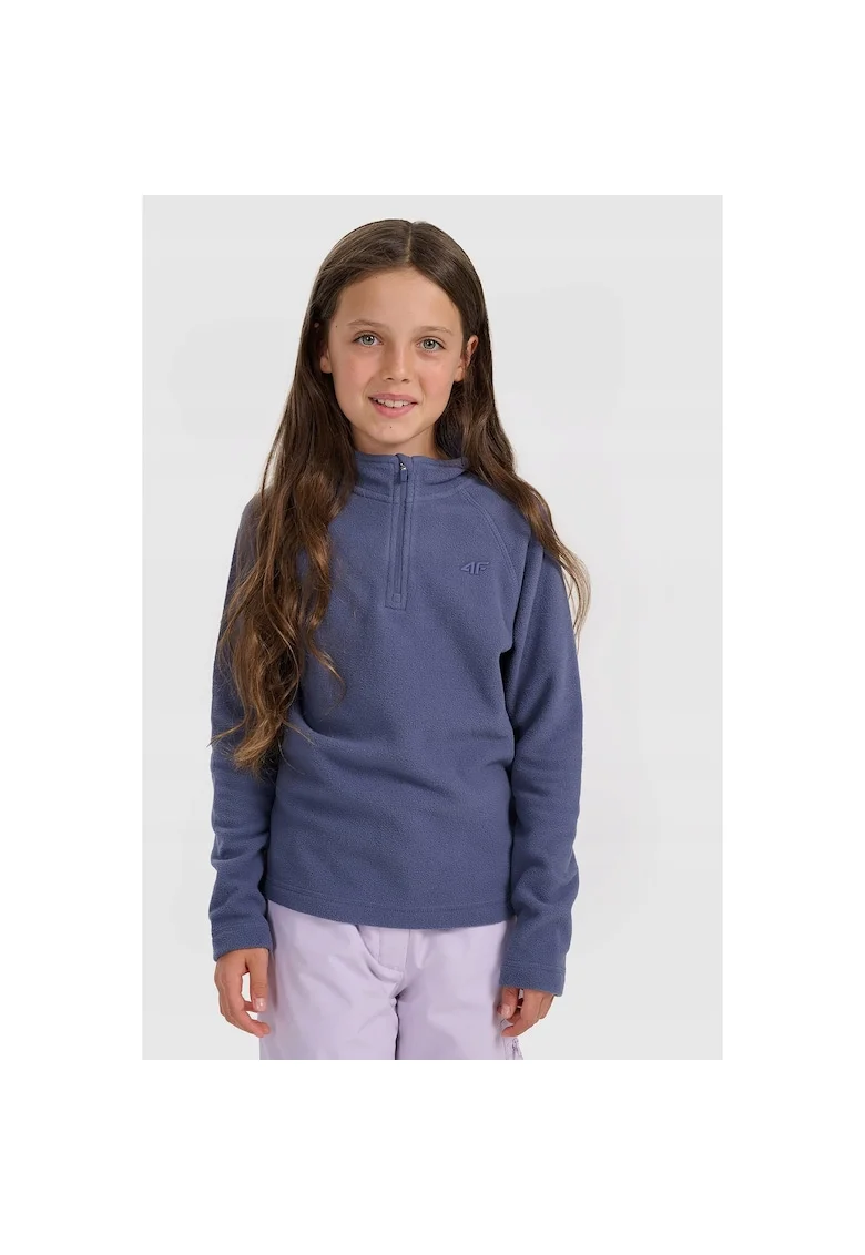 Bluza sport fete,  fleece, albastru,