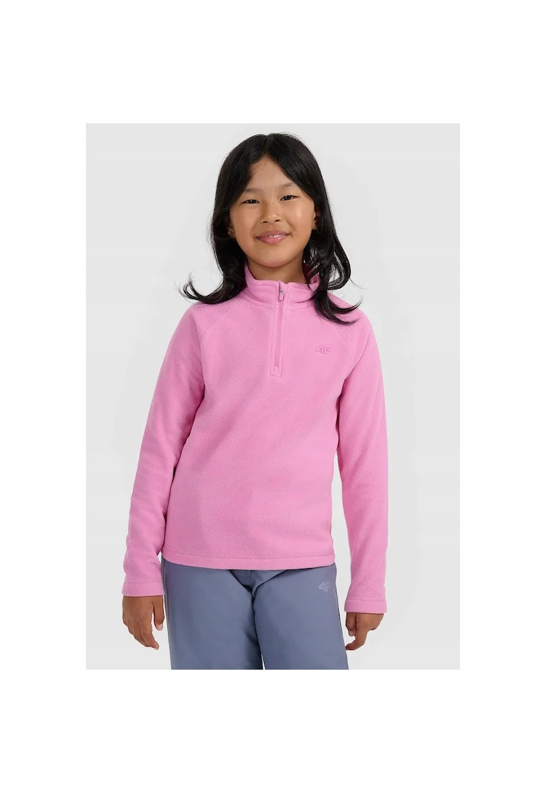 Bluza sport fete,  fleece, roz
