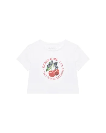 Tricou pentru fete,  cu imprimeu, alb