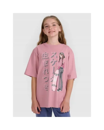 Tricou copii,  bumbac, roz, fete