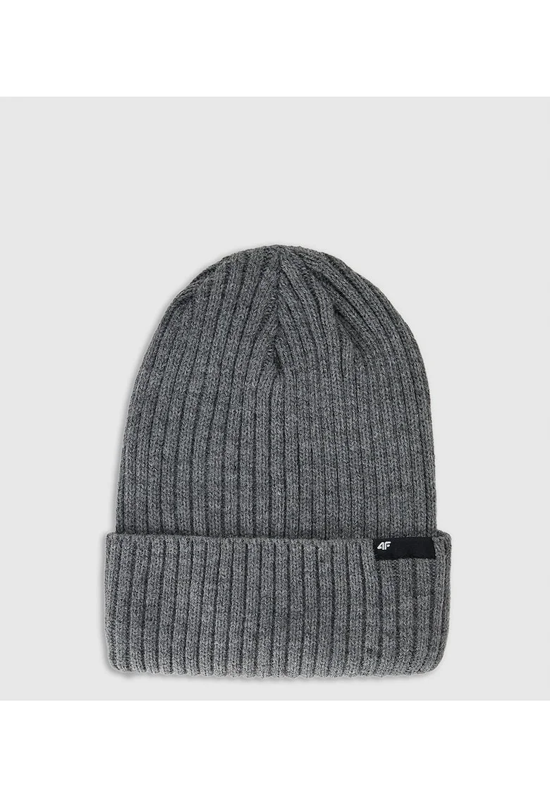 Caciula de iarna  model beanie, gri, material sintetic, tehnologie Thinsulate
