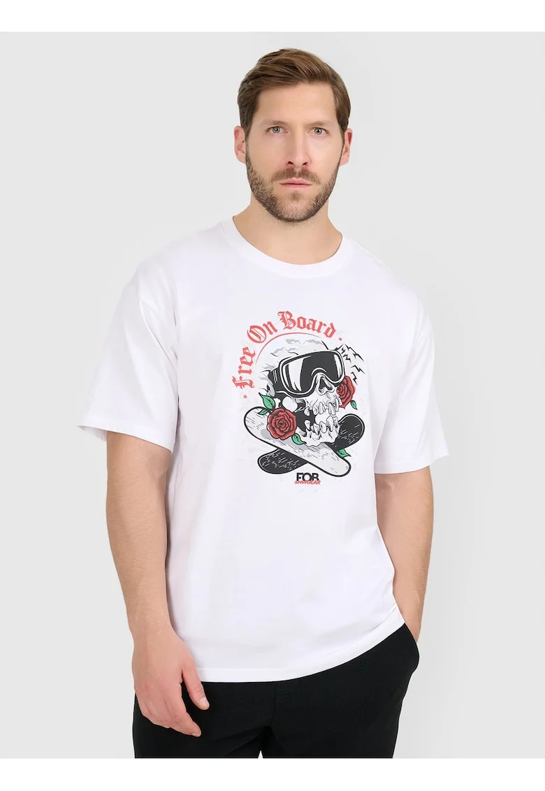 Tricou barbati,  lejer, alb, bumbac