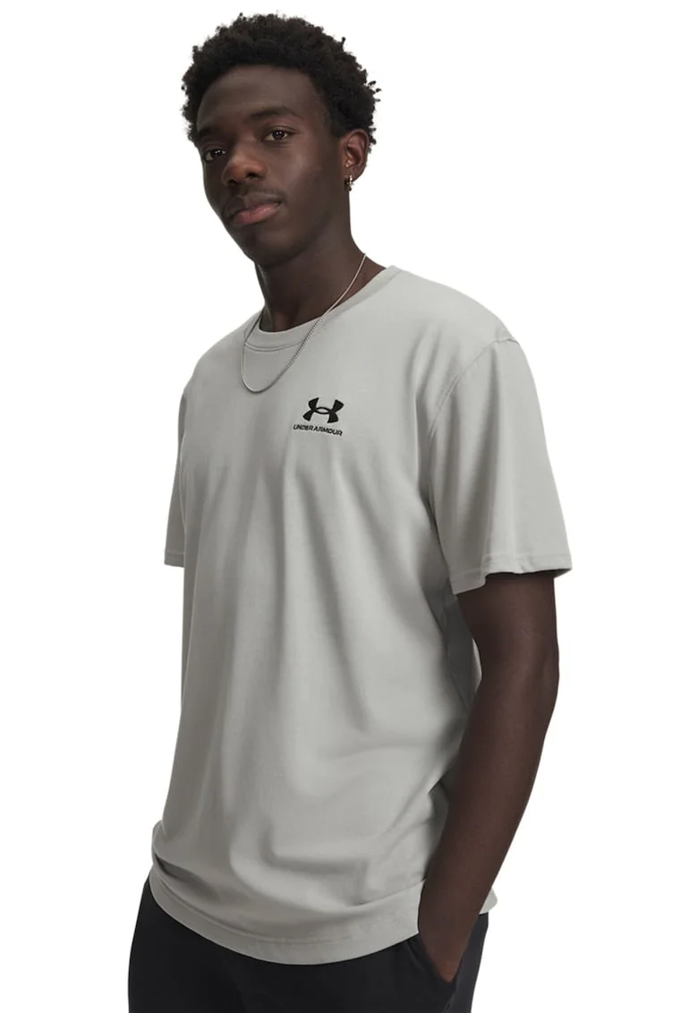 Tricou lejer Heavyweight, Negru/Gri deschis melange