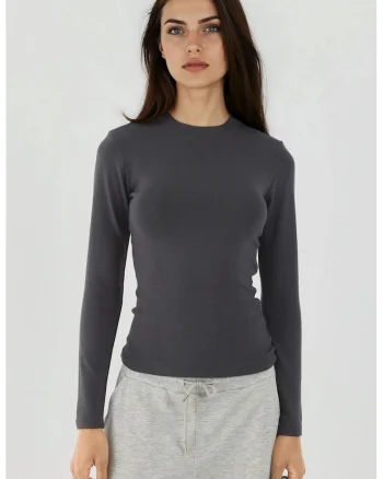 Bluza dama  gri carbune, Gri carbune
