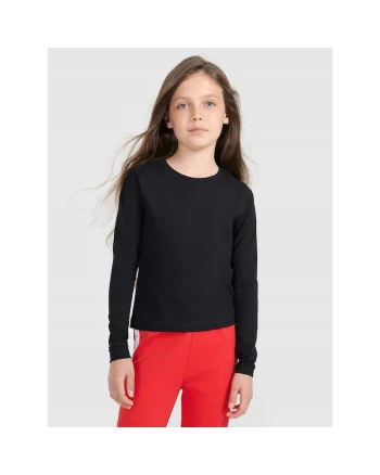 Bluza fete JRAW25TLONF603-20S, 4F, Bumbac, Negru