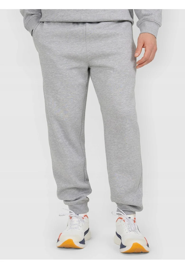 Pantaloni barbati,  jogger, bumbac, gri,