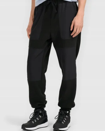 Pantaloni jogger din fleece pentru barbati,  negru, tehnologie 4FWarm, talie medie