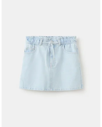 Fusta din denim cu buzunare, Albastru deschis