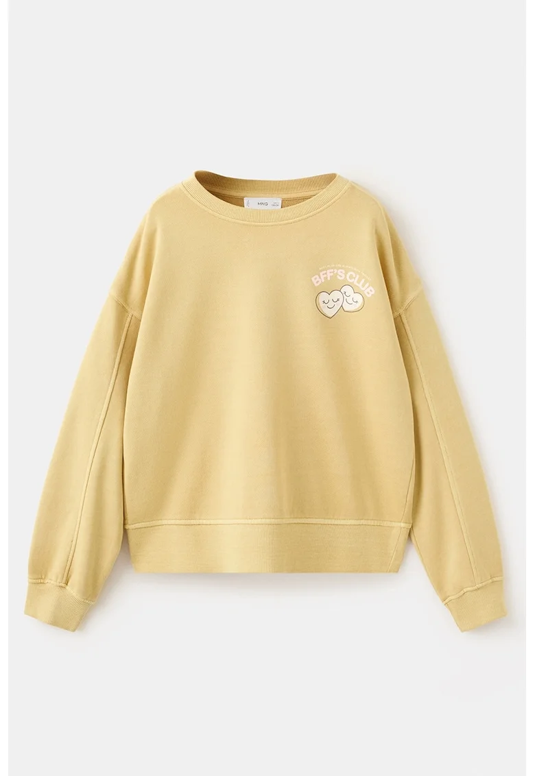 Bluza de trening regular fit din bumbac, Galben sofran