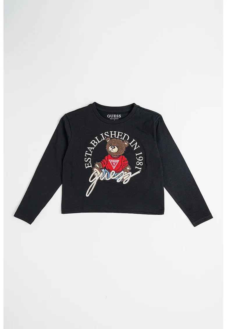 Bluza cu model grafic, Rosu/Auriu/Negru