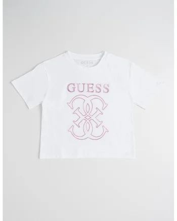 Tricou cu imprimeu logo, Alb/Roz orhidee