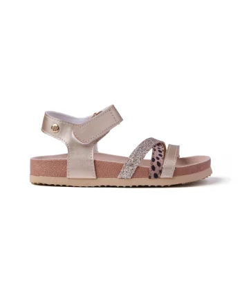 Sandale cu talpa flatform si imprimeu leopard Oriovac, Multicolor