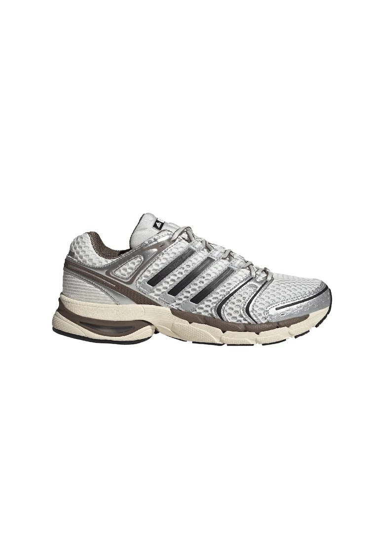 adidas  Pantofi sport cu insertii din plasa Adistar Control 5, Alb/Maro/Argintiu