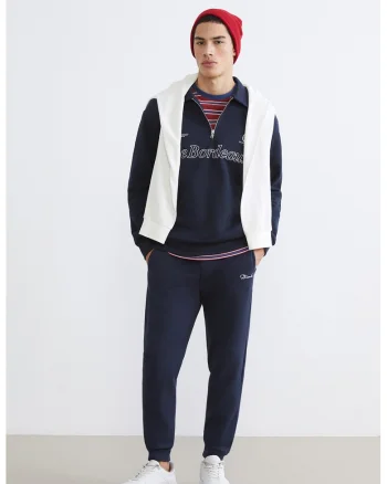 Pantaloni de trening cu snur, Bleumarin