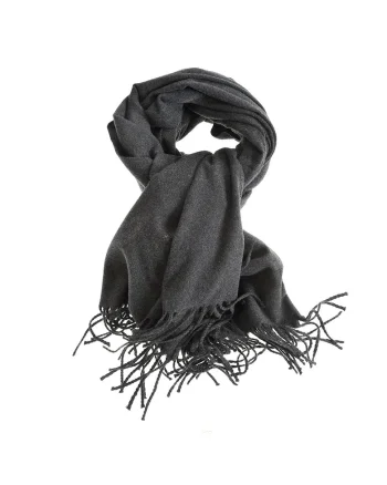 Esarfa  neagra cu franjuri, 70x180cm