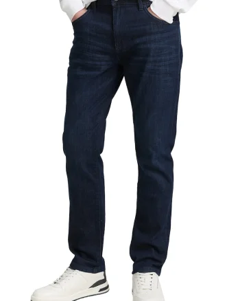Blugi regular fit cu talie medie, Bleumarin