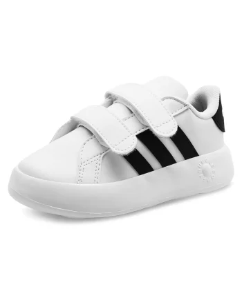 Pantofi sport copii,  alb, material sintetic, inchidere velcro,