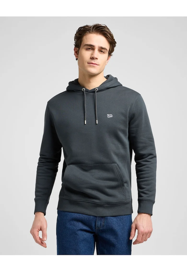 Hanorac  PLAIN HOODIE, bumbac, negru