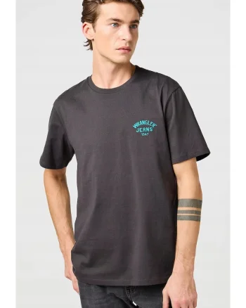 Tricou barbati,  Small Logo, bumbac, negru, maneca scurta,