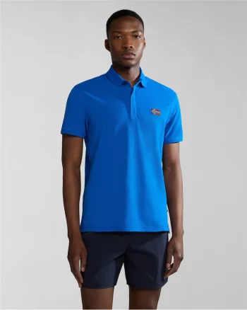 Tricou polo din bumbac cu detaliu logo Ebea