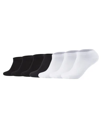 Set de sosete pana la glezna unisex - 7 perechi, Alb/Negru