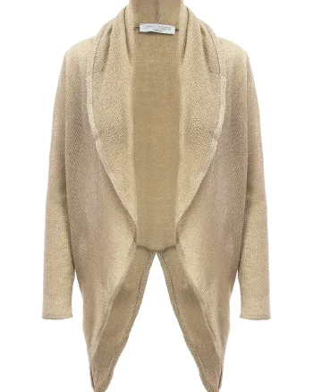 Cardigan asimetric, Bej