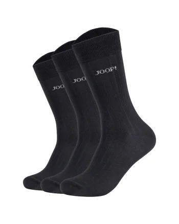 Set de sosete lungi unisex din amestec de bumbac - 3 perechi, Negru