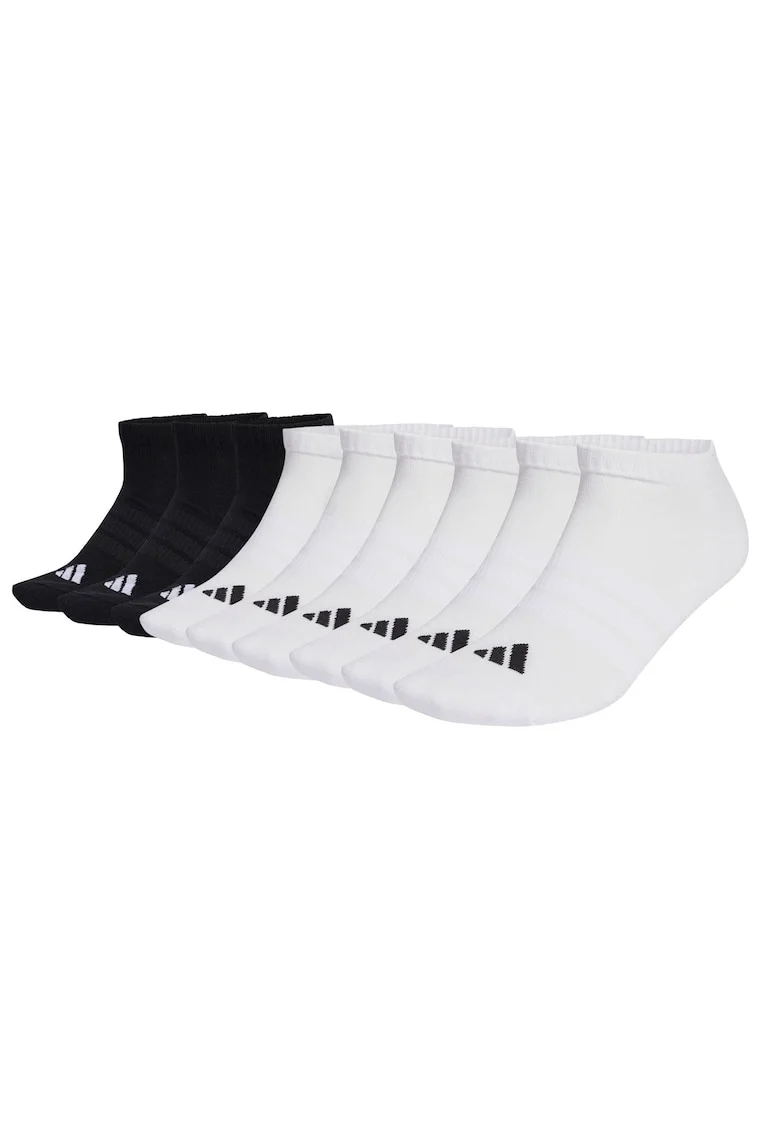 Set de sosete unisex din amestec de bumbac cu logo - 9 perechi, Alb/Negru