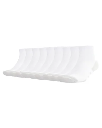 Set de sosete trei sferturi Essentials Climacool - 9 perechi, Alb