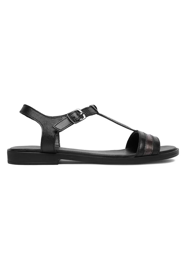 Sandale dama  piele naturala, negru, sistem inchidere catarama, material interior piele ecologica,