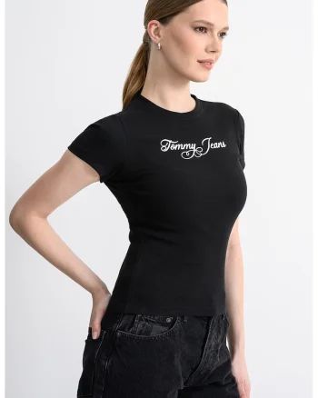 Tricou slim fit cu logo, Alb/Negru