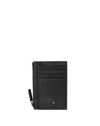 Portcart din piele Silvano Chic, Negru