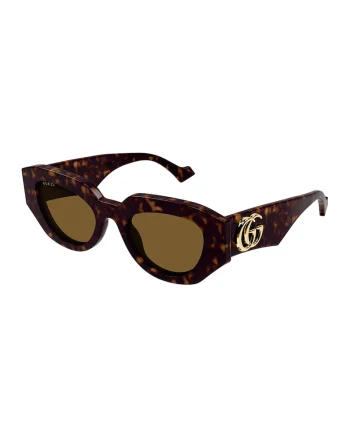Ochelari de soare cu aspect masiv si model, Auriu/Maro